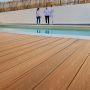 Modern eco friendly antislip outdoor terrace natural wood texture wood plastic composite wpc decking