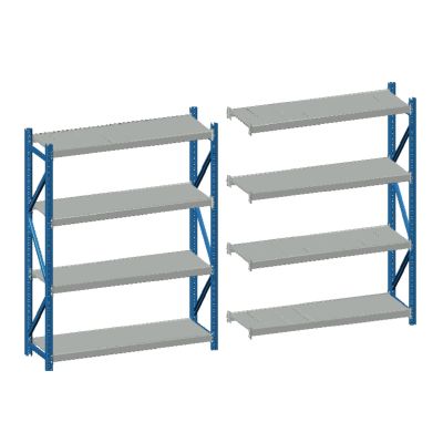 Warehouse cargo storage longspan stacking racks & shelves system